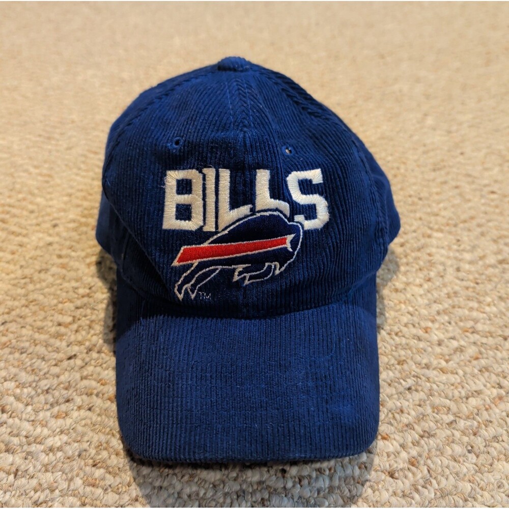 Vintage Buffalo Bills Hat Corduroy NFL New Era Blue 90s Snapback Baseball Cap